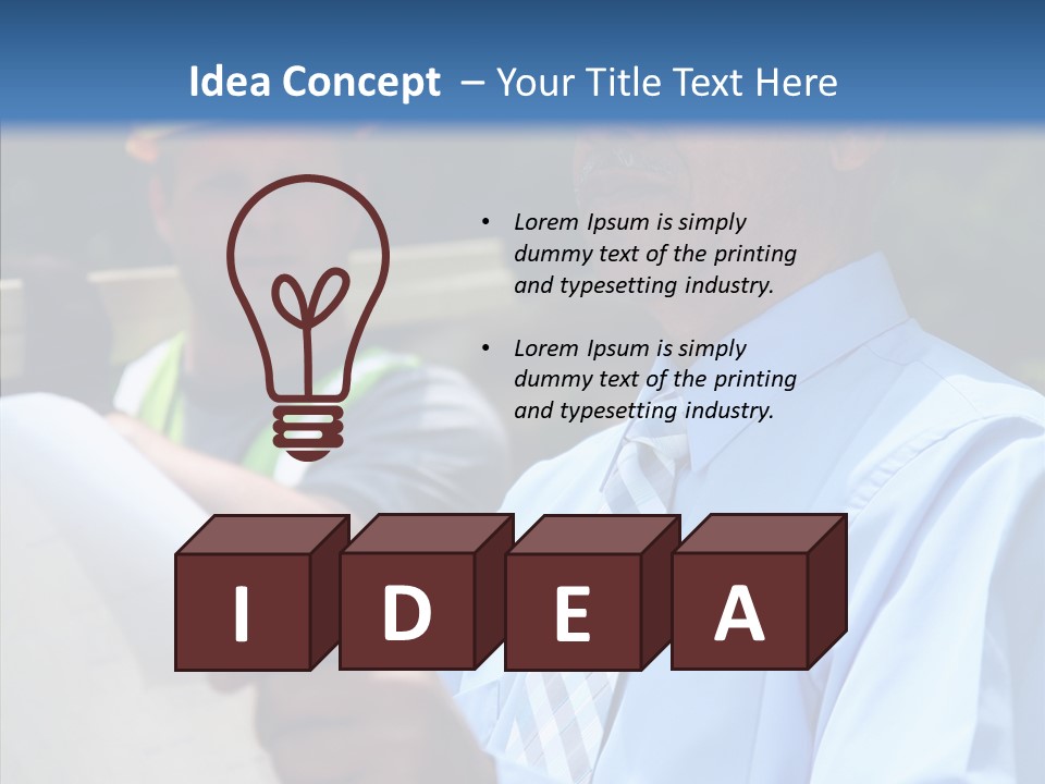 Construction Worker On The Job PowerPoint Template