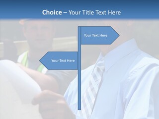 Construction Worker On The Job PowerPoint Template
