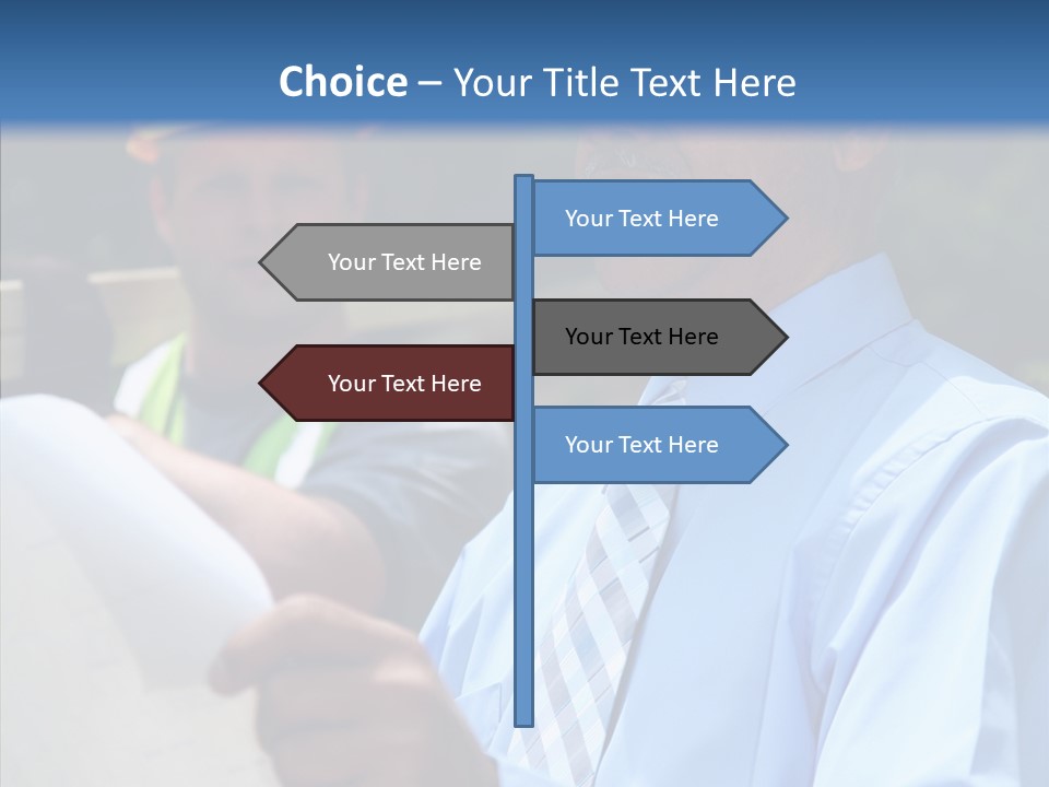 Construction Worker On The Job PowerPoint Template