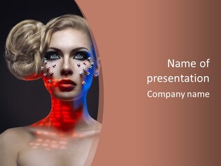 Model Attractive Light PowerPoint Template