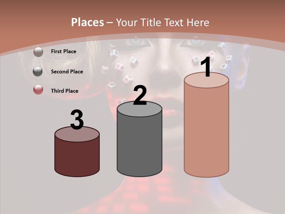 Model Attractive Light PowerPoint Template