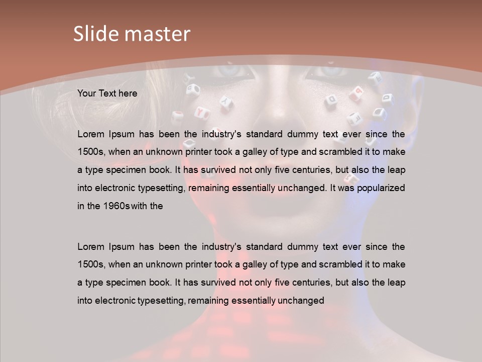 Model Attractive Light PowerPoint Template
