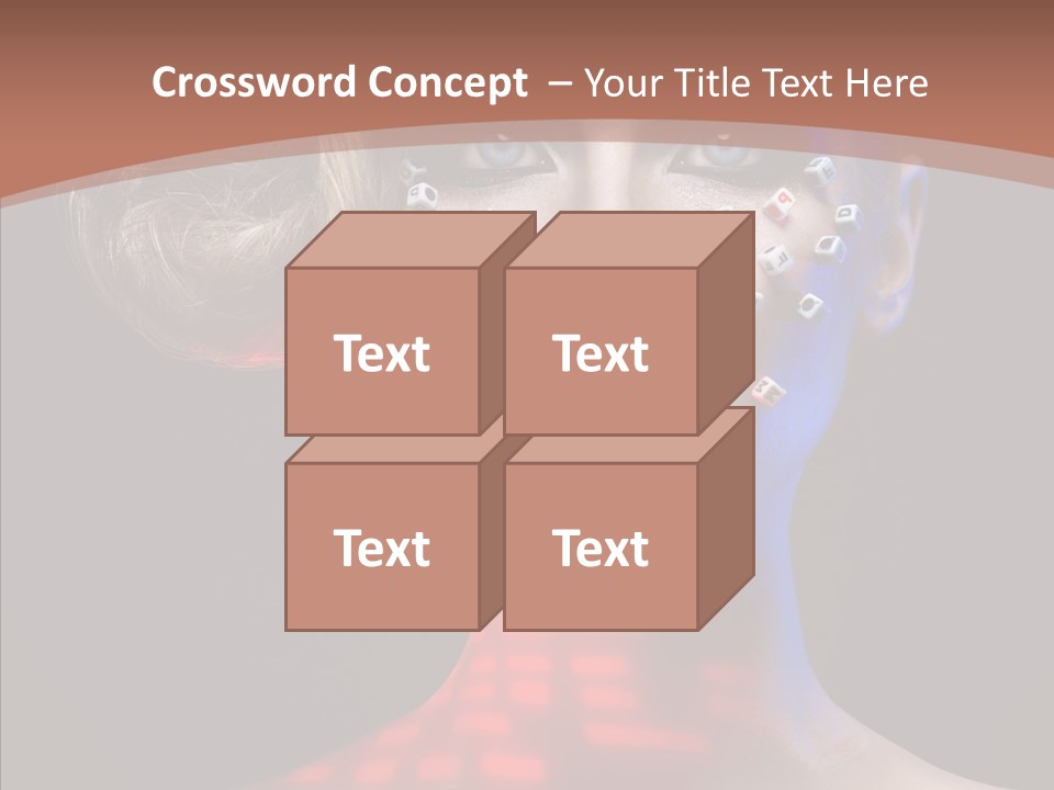 Model Attractive Light PowerPoint Template
