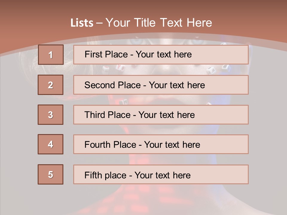 Model Attractive Light PowerPoint Template