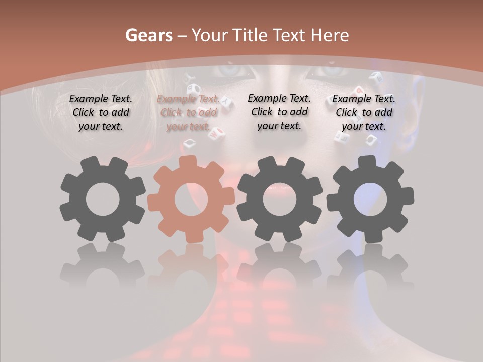 Model Attractive Light PowerPoint Template