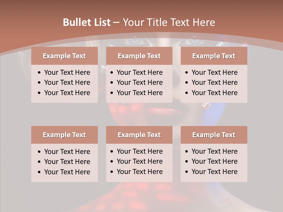 Model Attractive Light PowerPoint Template