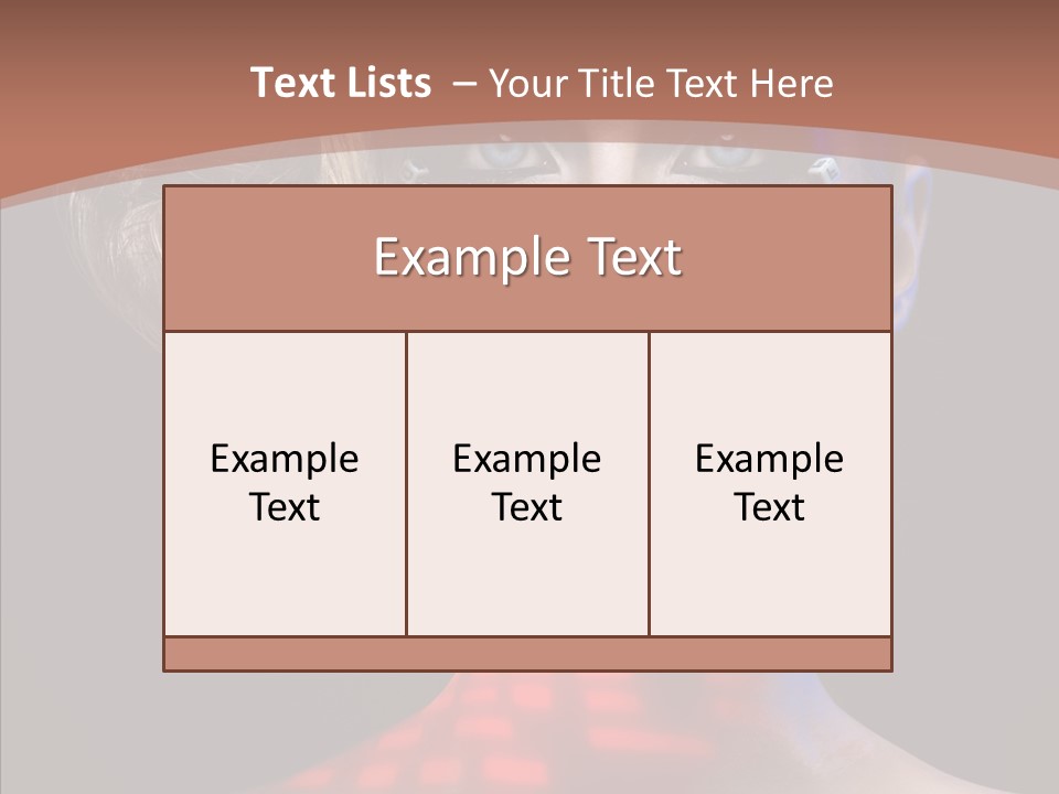 Model Attractive Light PowerPoint Template