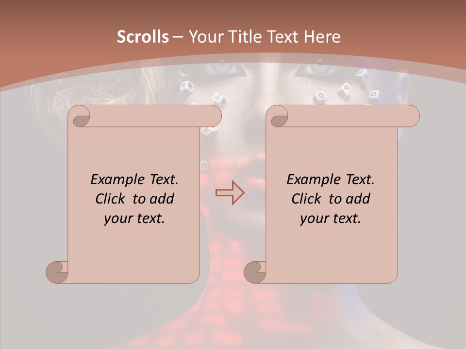 Model Attractive Light PowerPoint Template