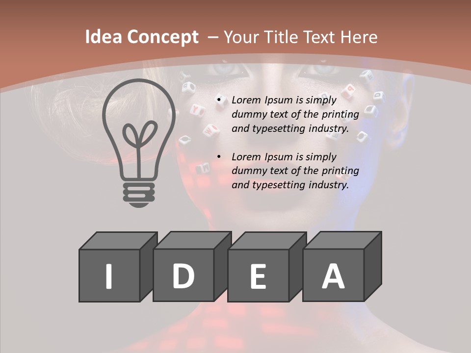 Model Attractive Light PowerPoint Template