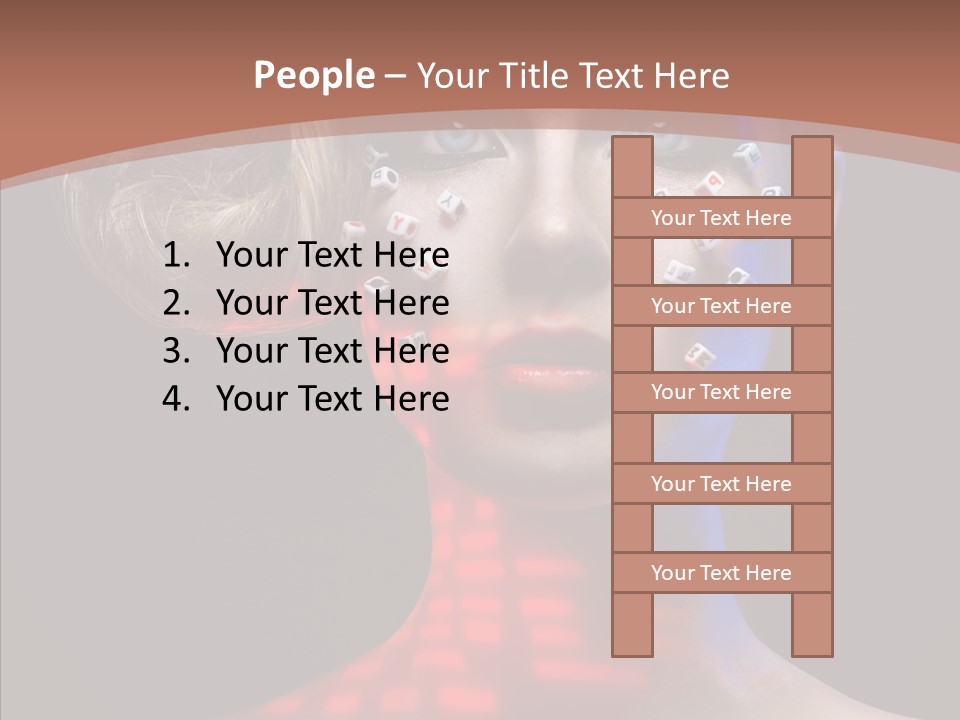 Model Attractive Light PowerPoint Template