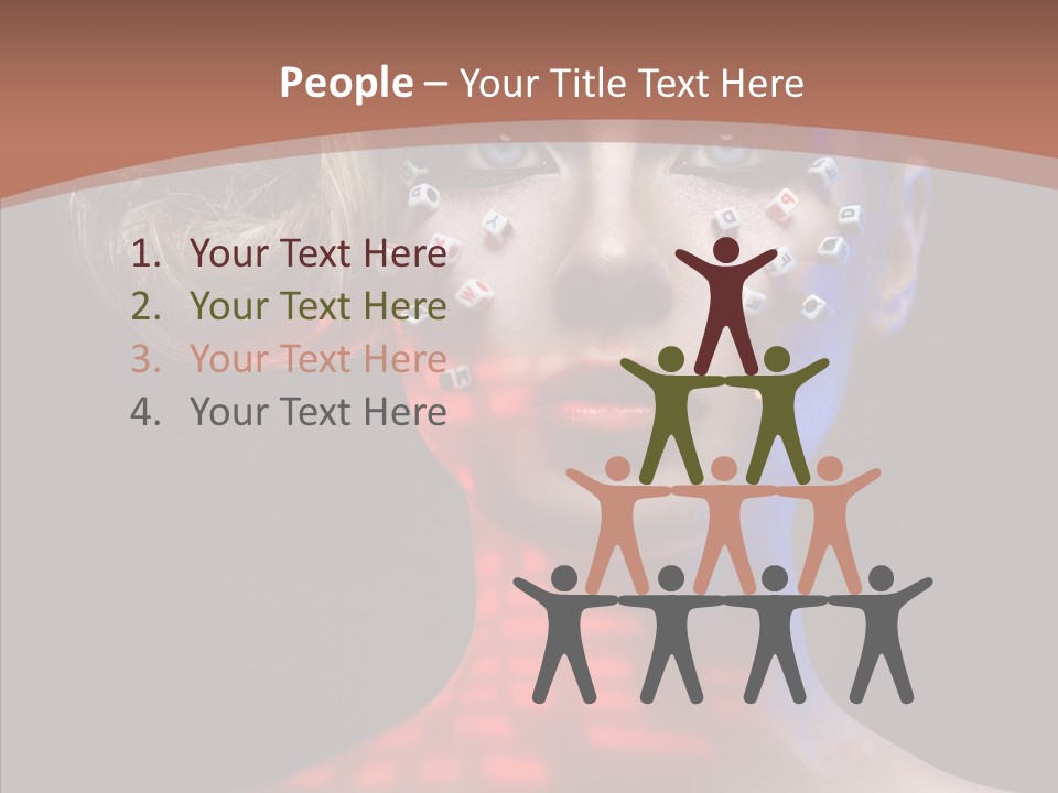 Model Attractive Light PowerPoint Template