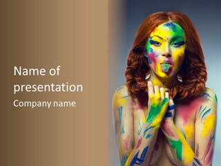 Hair Body Art Body PowerPoint Template