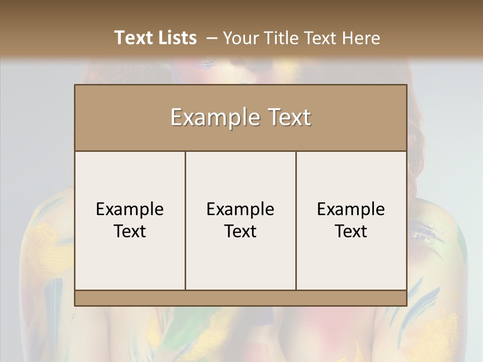 Hair Body Art Body PowerPoint Template