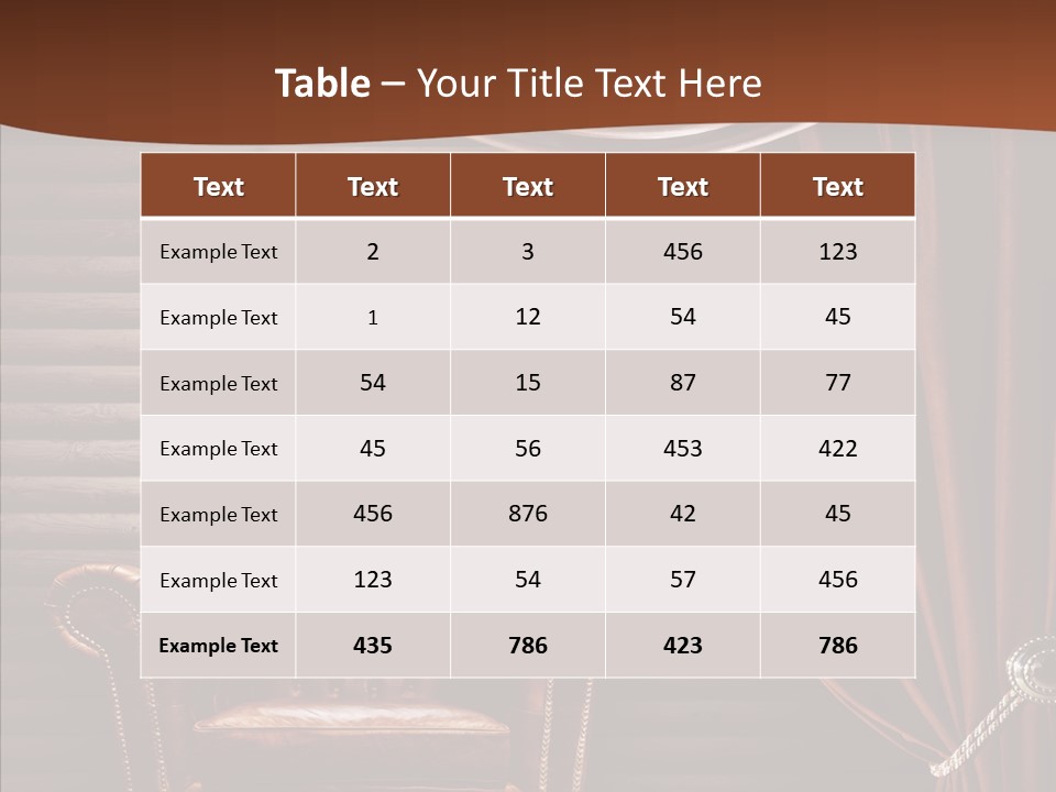 Furniture Chalet Elegance PowerPoint Template