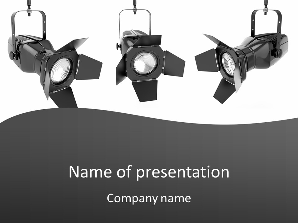 Illuminated Illustration Projection PowerPoint Template