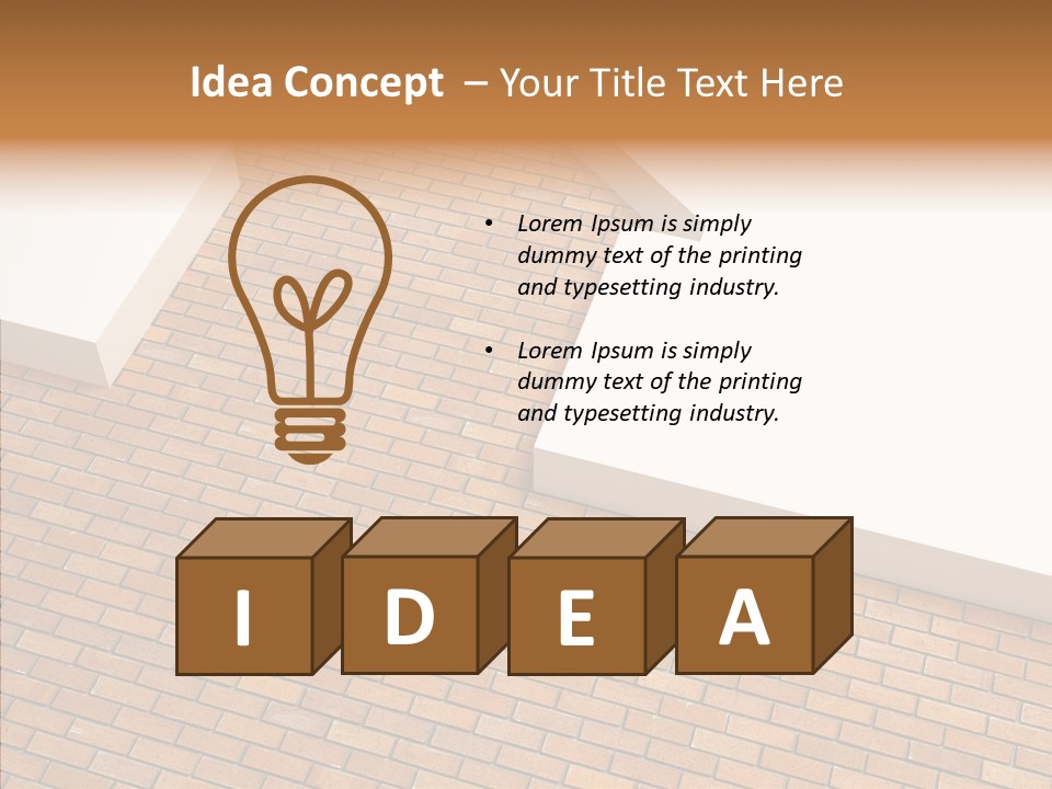 Metaphor Brick House PowerPoint Template