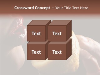 Red Woman Lips With Hand Holding Lemon PowerPoint Template