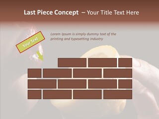 Red Woman Lips With Hand Holding Lemon PowerPoint Template