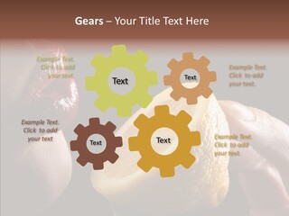 Red Woman Lips With Hand Holding Lemon PowerPoint Template