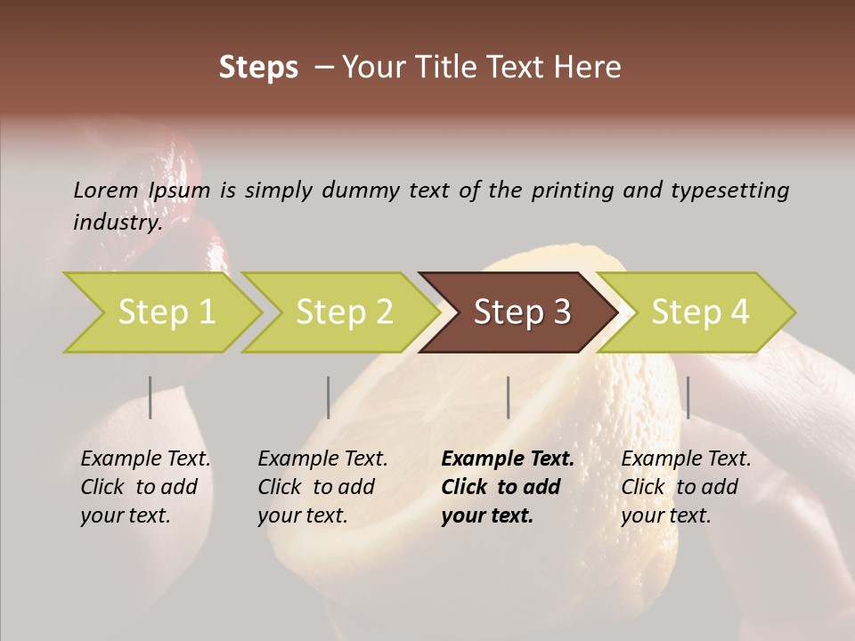 Red Woman Lips With Hand Holding Lemon PowerPoint Template