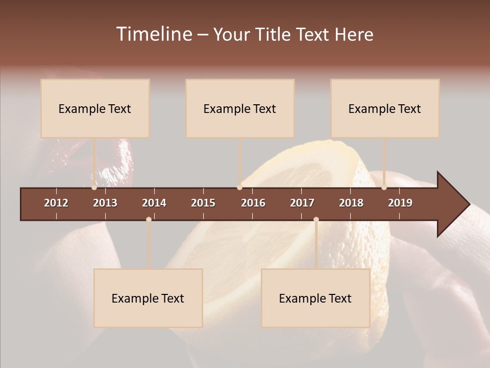 Red Woman Lips With Hand Holding Lemon PowerPoint Template