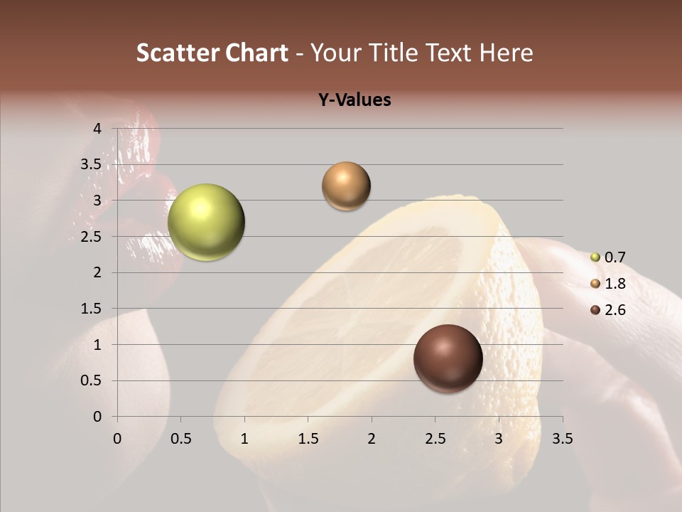 Red Woman Lips With Hand Holding Lemon PowerPoint Template