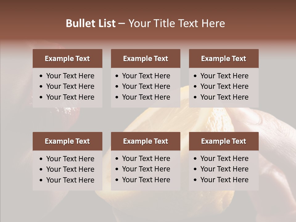 Red Woman Lips With Hand Holding Lemon PowerPoint Template