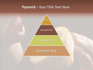 Red Woman Lips With Hand Holding Lemon PowerPoint Template