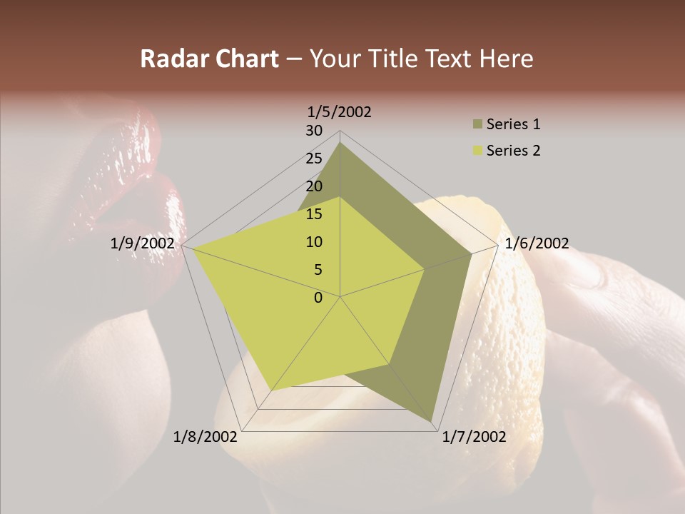 Red Woman Lips With Hand Holding Lemon PowerPoint Template