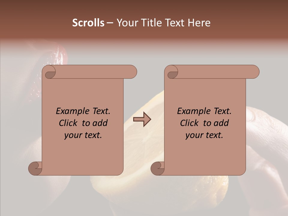 Red Woman Lips With Hand Holding Lemon PowerPoint Template