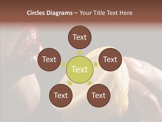 Red Woman Lips With Hand Holding Lemon PowerPoint Template