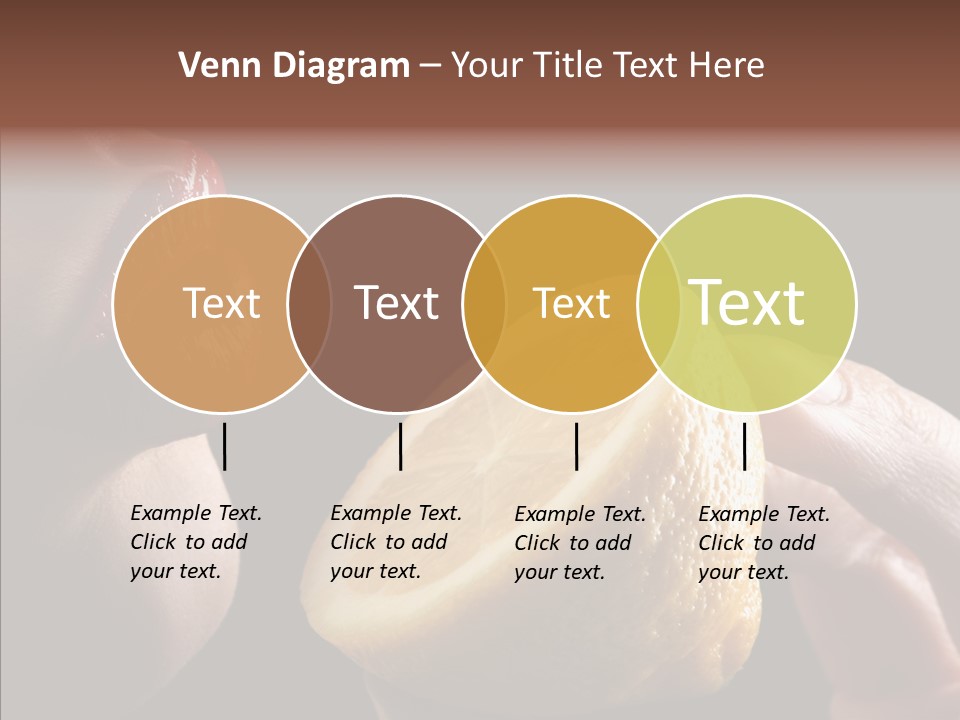 Red Woman Lips With Hand Holding Lemon PowerPoint Template