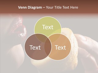 Red Woman Lips With Hand Holding Lemon PowerPoint Template