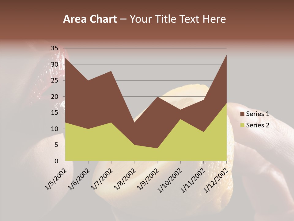 Red Woman Lips With Hand Holding Lemon PowerPoint Template