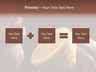 Red Woman Lips With Hand Holding Lemon PowerPoint Template