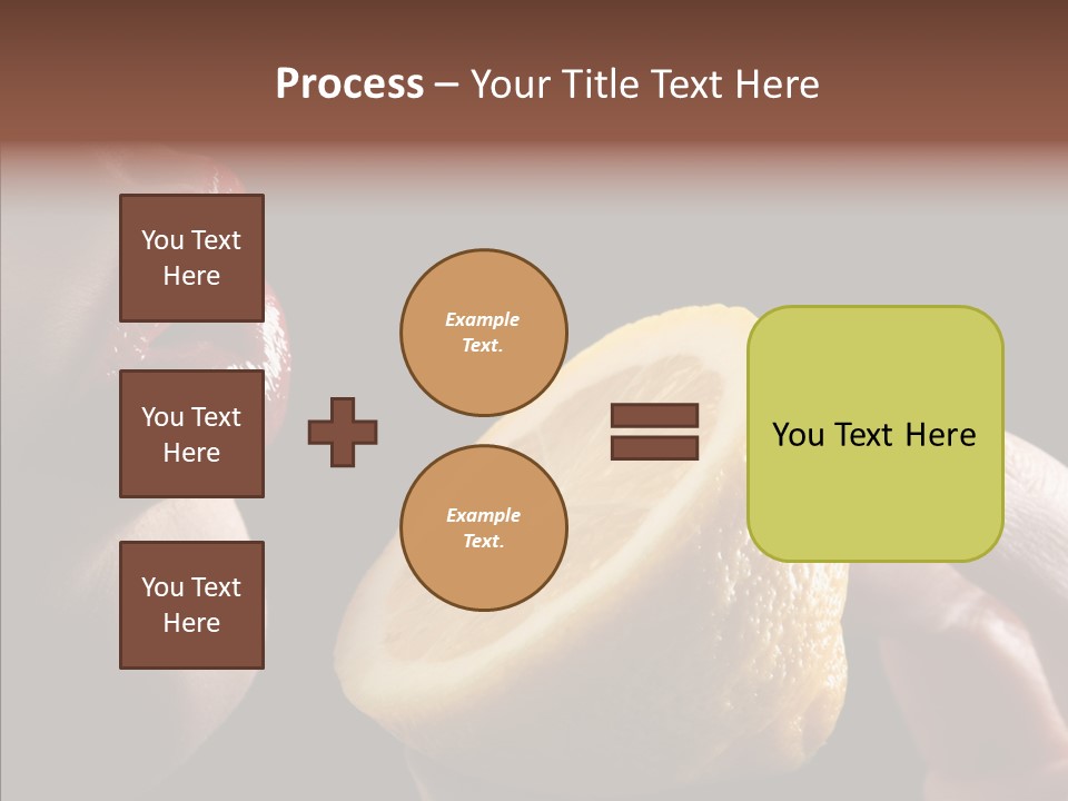 Red Woman Lips With Hand Holding Lemon PowerPoint Template