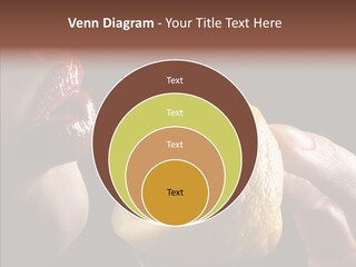 Red Woman Lips With Hand Holding Lemon PowerPoint Template