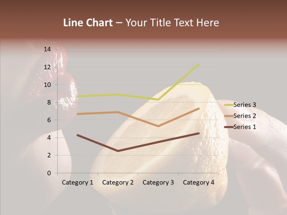 Red Woman Lips With Hand Holding Lemon PowerPoint Template