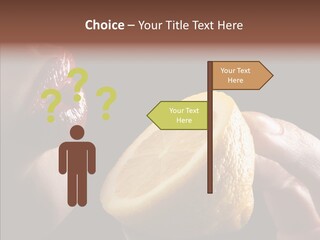 Red Woman Lips With Hand Holding Lemon PowerPoint Template