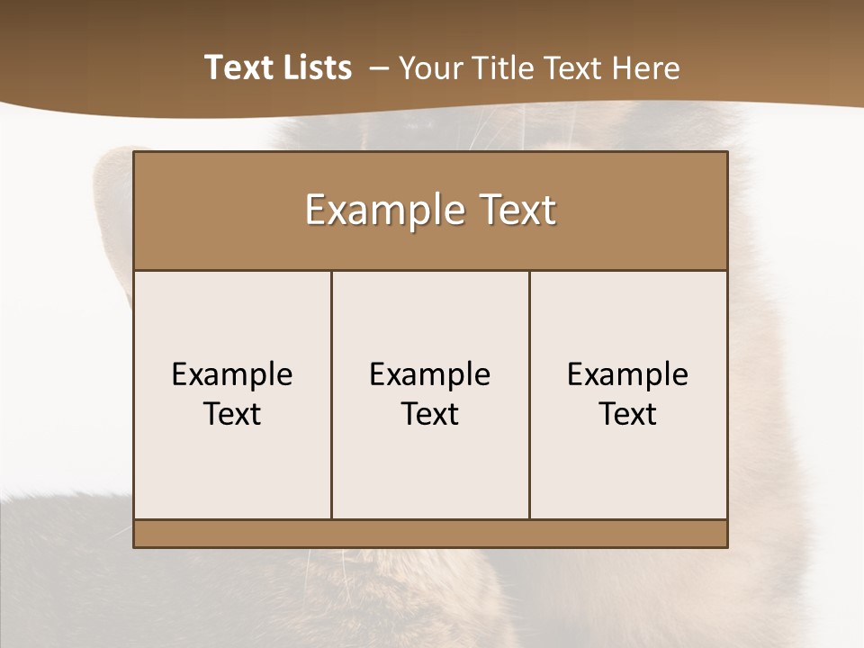 Dreaminess Cat Staring PowerPoint Template