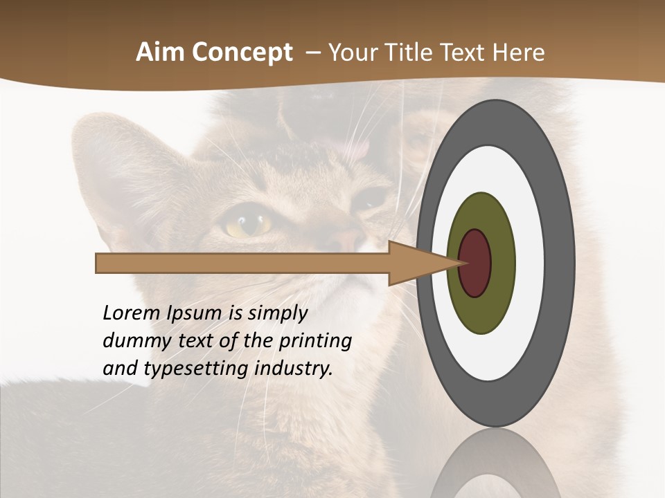 Dreaminess Cat Staring PowerPoint Template