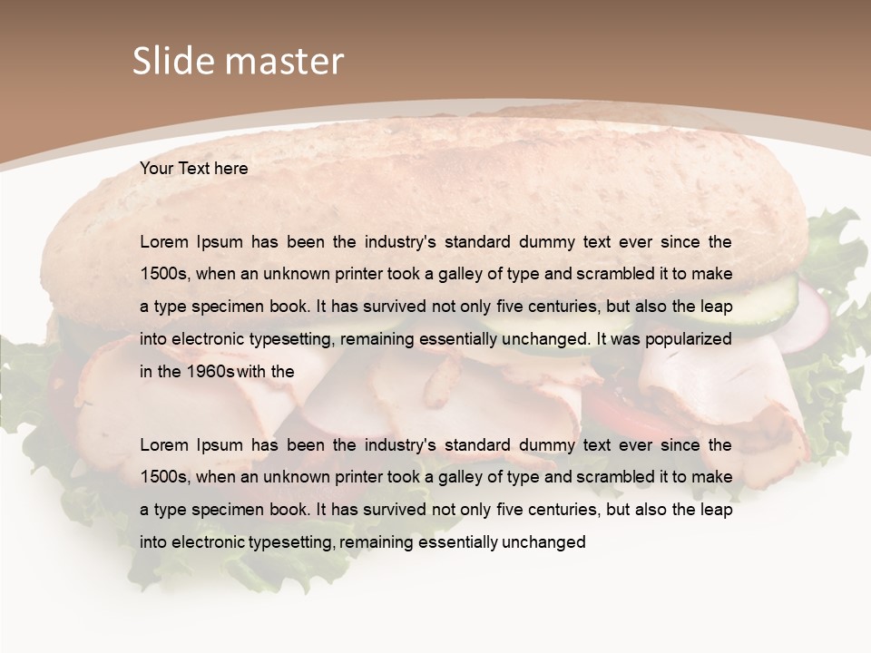 Meal Cut Out White PowerPoint Template