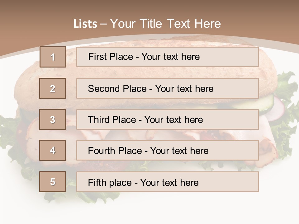 Meal Cut Out White PowerPoint Template