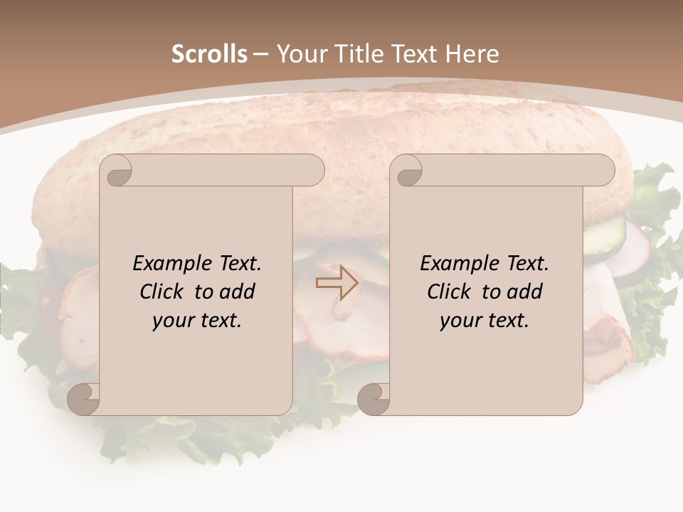 Meal Cut Out White PowerPoint Template