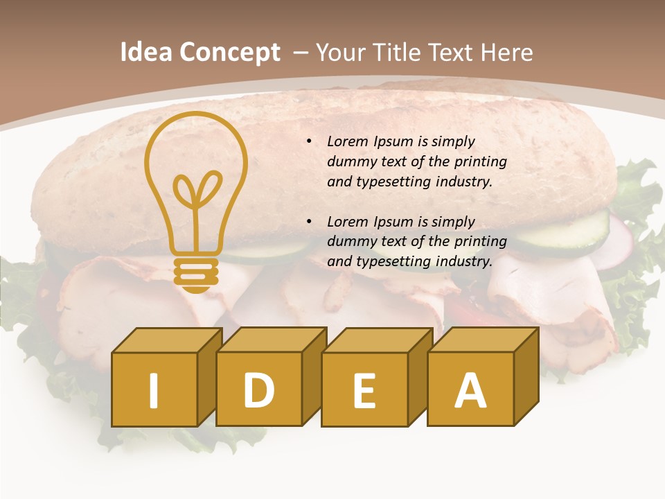 Meal Cut Out White PowerPoint Template