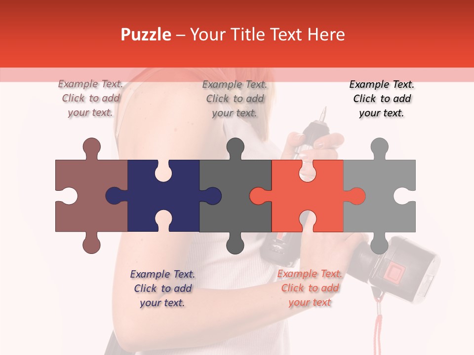 Female White Construction PowerPoint Template