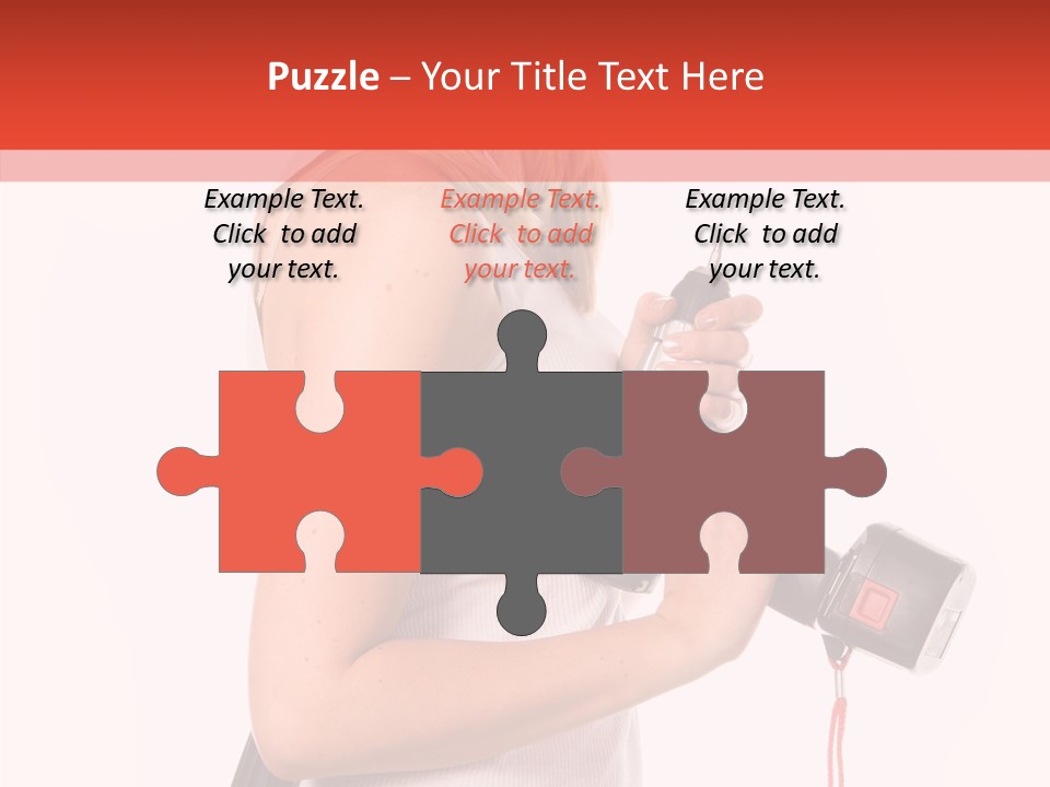 Female White Construction PowerPoint Template