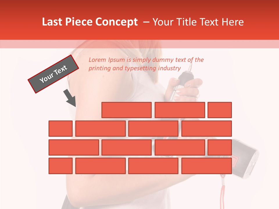 Female White Construction PowerPoint Template
