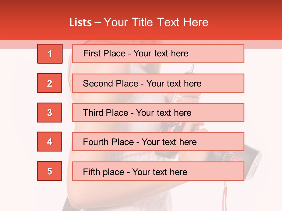 Female White Construction PowerPoint Template