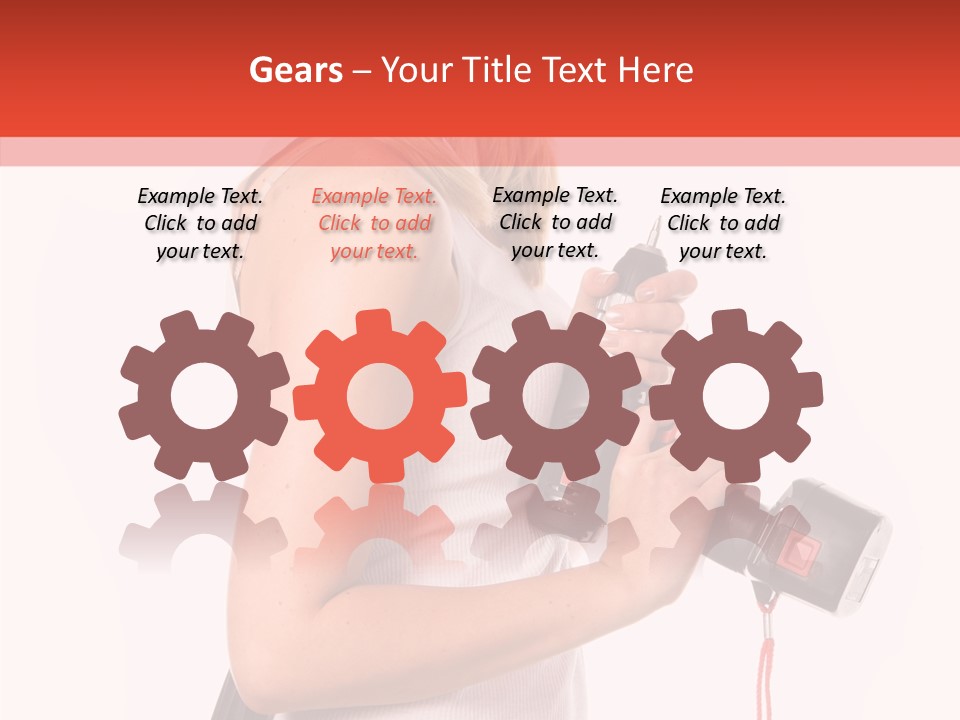 Female White Construction PowerPoint Template